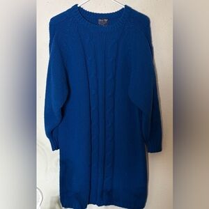 Vintage Steve-Mor Cable Crew Neck Sweater Dress 100% Acrylic L